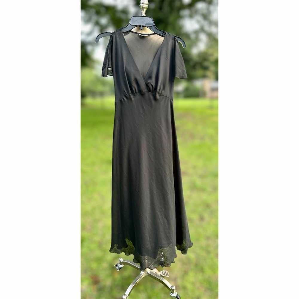 Vintage y2k New York Betsey Johnson Sheer Black Dress Size Petite